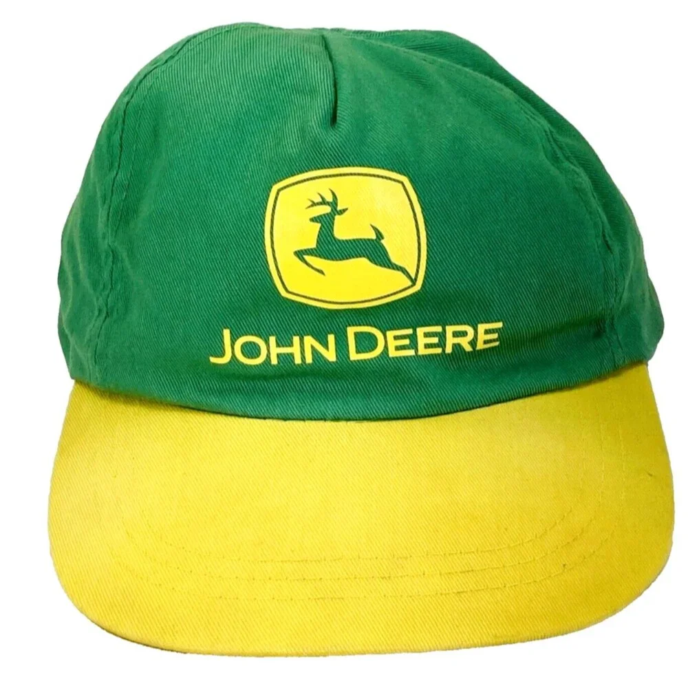 John Deere Vintage Youth Cap Snapback Green Yellow S Tractor Ranch Farm Y2K